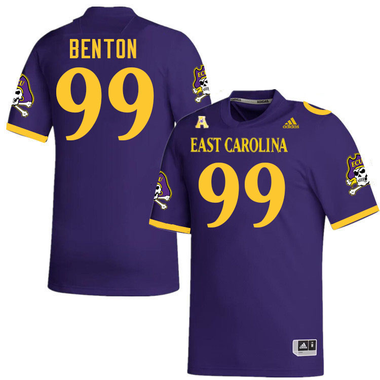 #99 Justin Benton East Carolina Pirates College Football Jersey Stitched-Purple